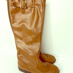 Brown riding boots